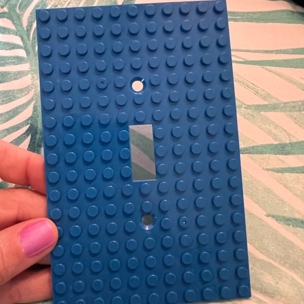 Light switch cover like Lego blue
